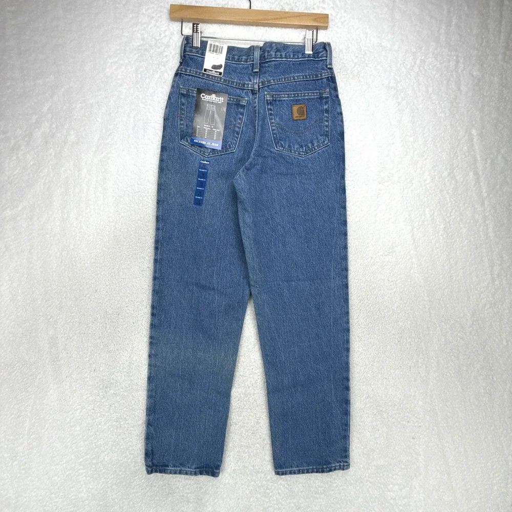 Carhartt Relaxed Fit Jeans Youth 16 Slim Blue Denim YYB160 STW‎ NWT